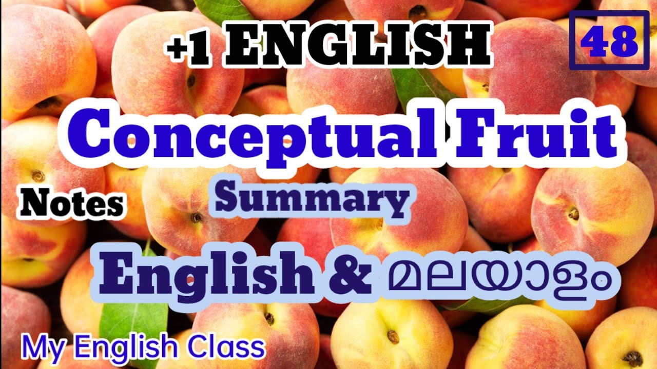 Conceptual Fruit summary in Malyalam| Plus one English chapter explanation| notes|English exam