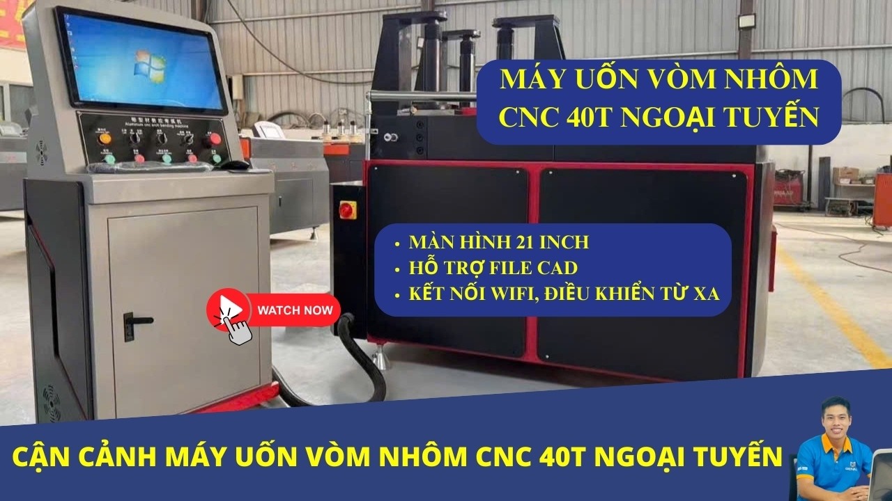 MÁY UỐN VÒM NHÔM CNC 40T NGOẠI TUYẾN | GIẢI PHÁP CHO XƯỞNG NHÔM KÍNH HIỆN ĐẠI | UỐN VÒM NHÔM XINGFA.