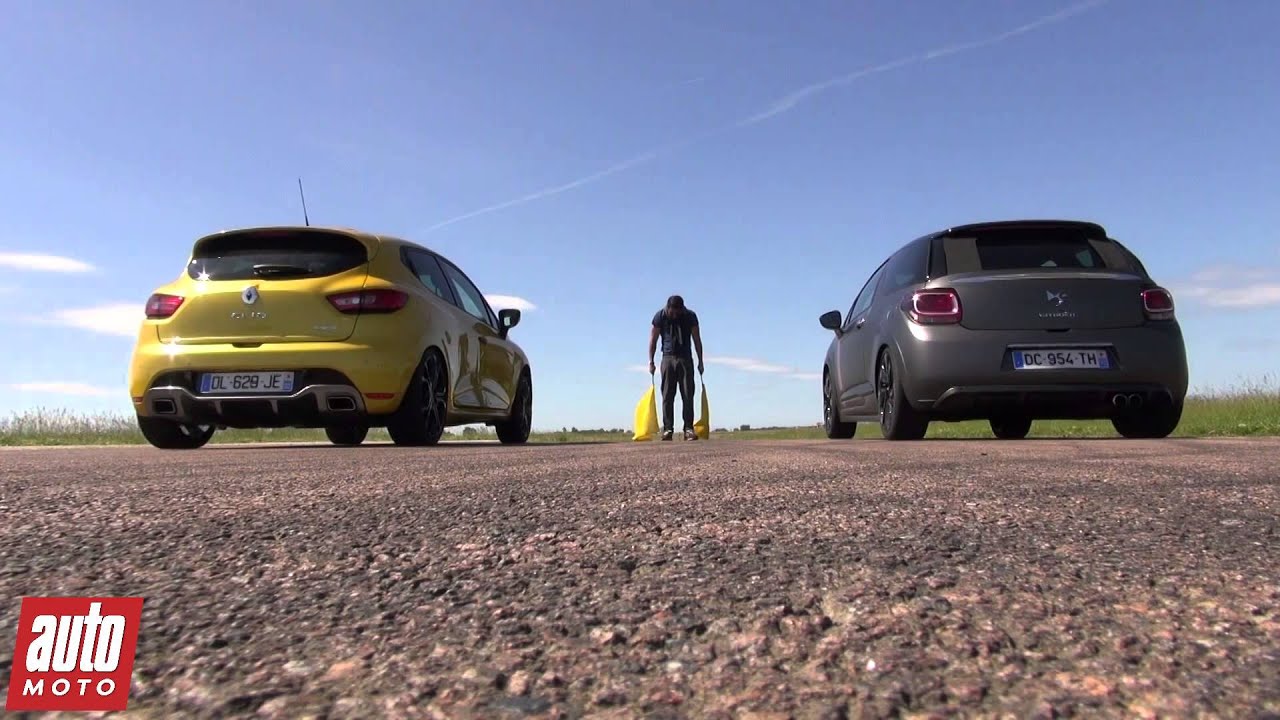2015 Citro&euml;n DS3 Racing vs Renault Clio 4 RS : 200m d&eacute;part arr&ecirc;t&eacute; - Sp&eacute;cial GTi