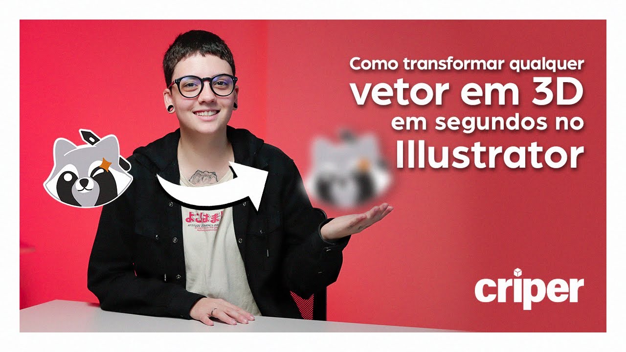 Como transformar qualquer vetor em 3D em segundos no Illustrator | com Marina