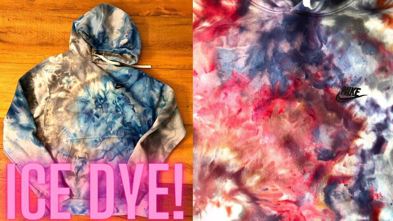 ICE DYE CUSTOM NIKE HOODIE TUTORIAL MADE EASY!