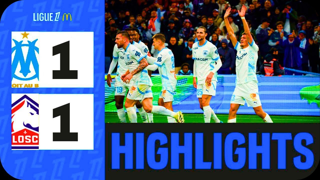 Marseille Lille | 1-1 | Le R&eacute;sum&eacute; | Ligue 1 2024-25 | om lille