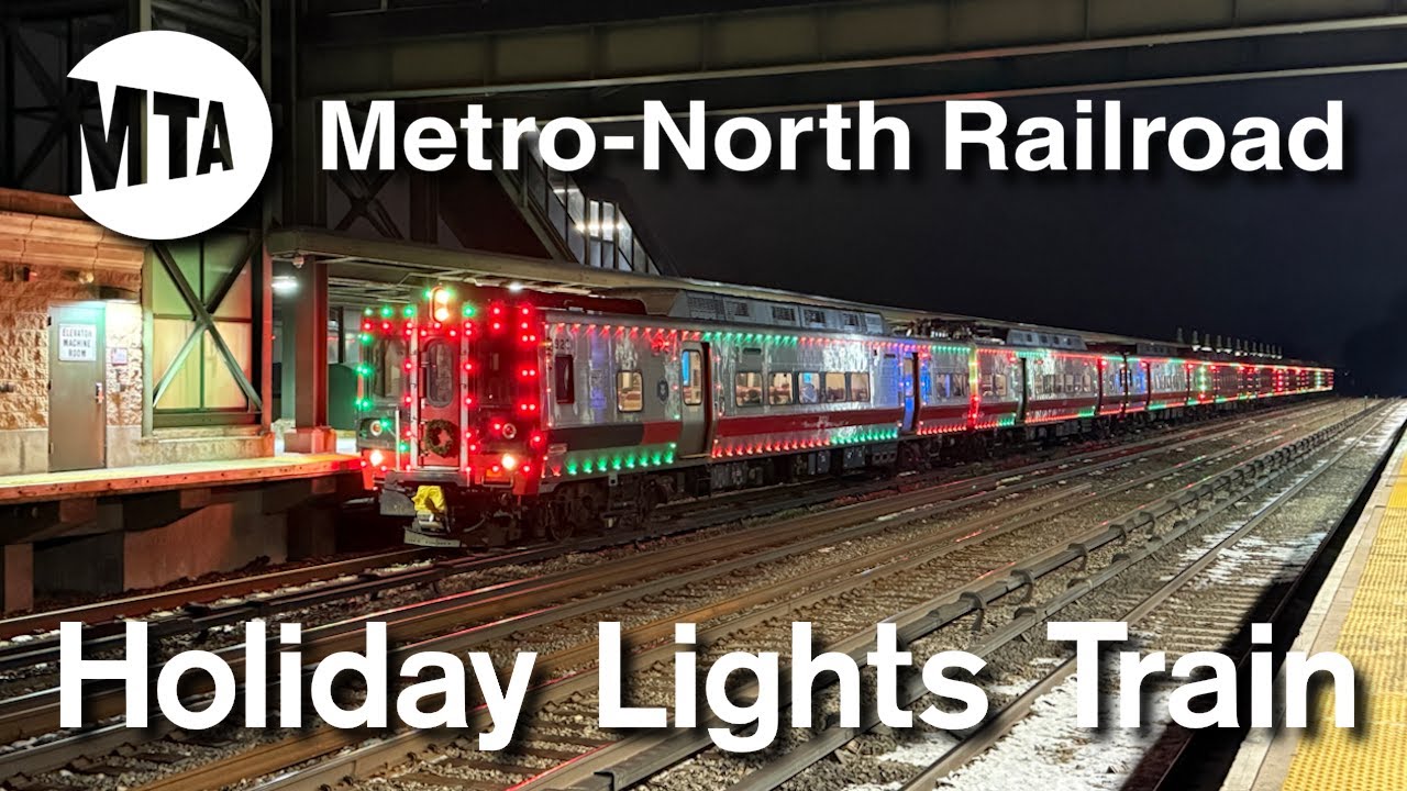 Metro North Railroad Holiday Lights train Action