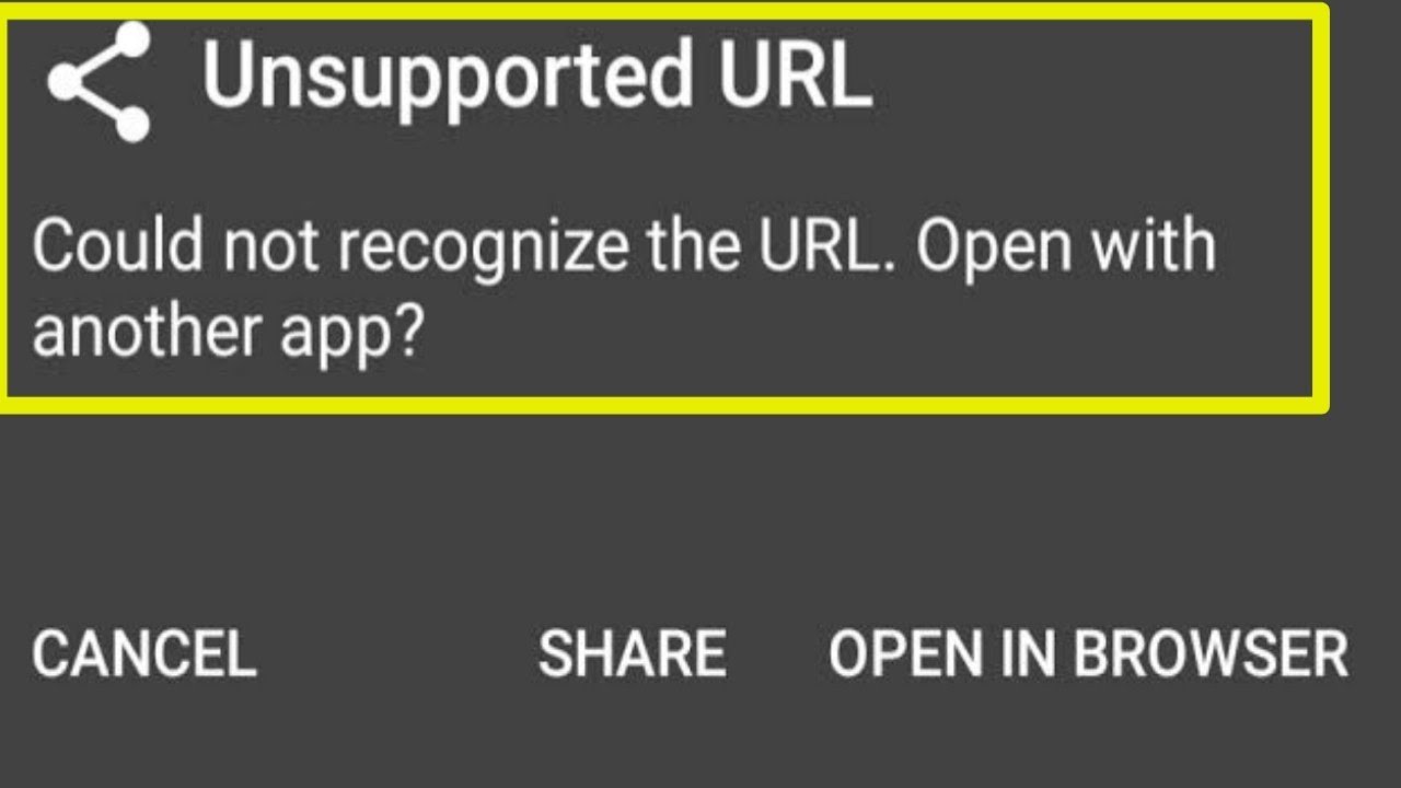 Fix Unsupported url could not recognize the url open with another app | Unsupported url WhatsApp