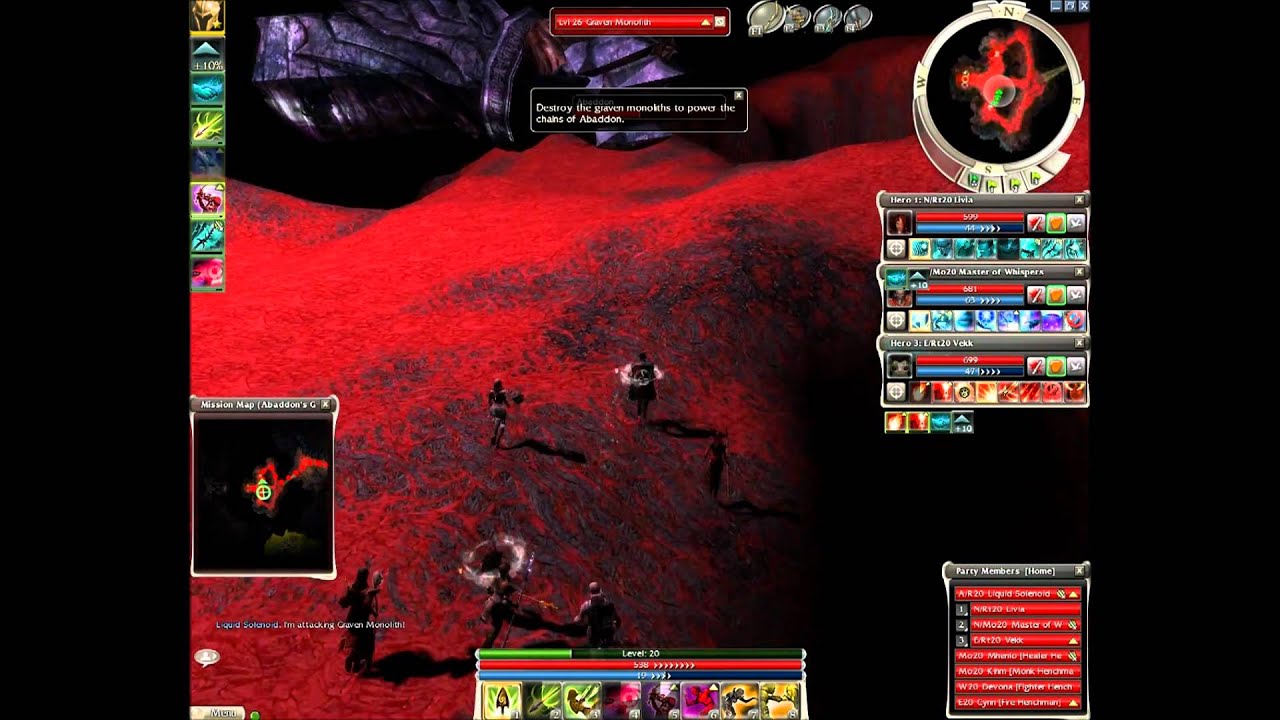 Guild Wars Walkthrough M+B Nightfall #20 Abaddon's Gate (1/1) [Hard Mode]