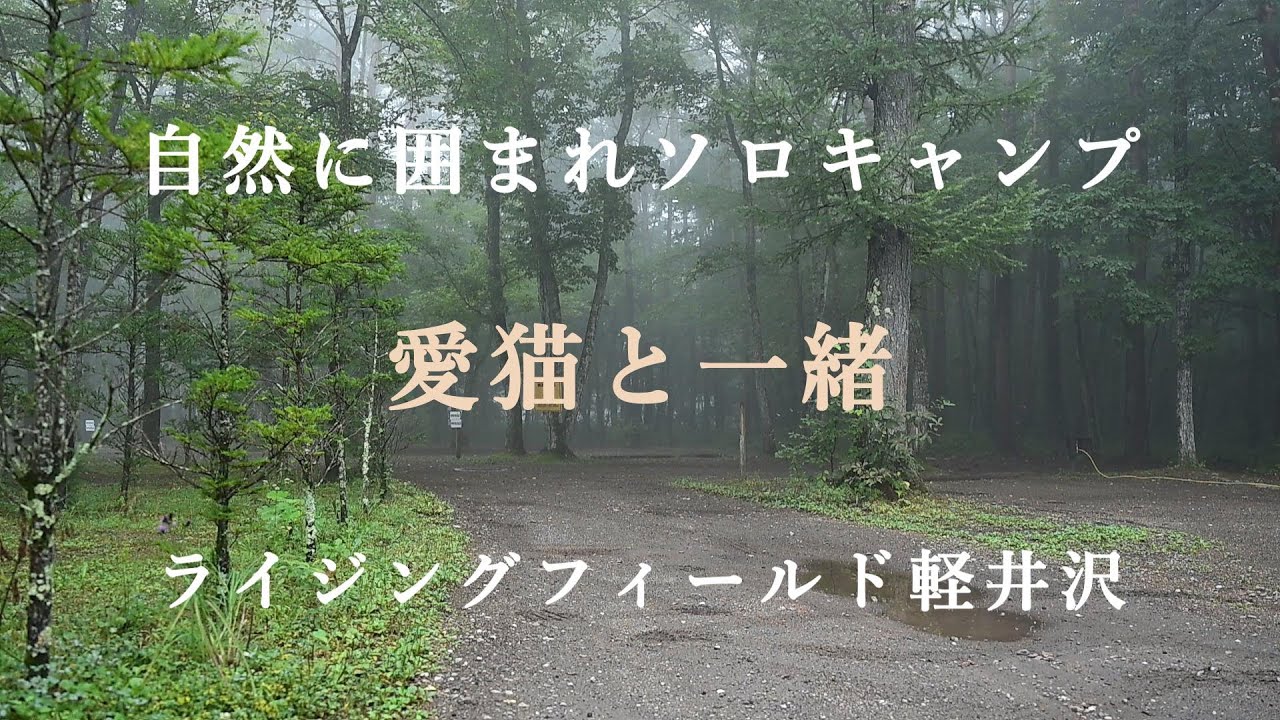 自然に囲まれソロキャンプ　ライジングフィールド軽井沢