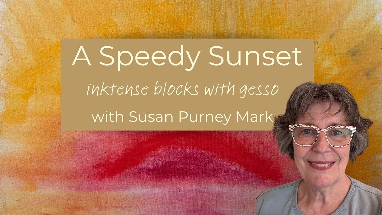 A Speedy Sunset - use inktense blocks with gesso for incredible intensity and rich colours