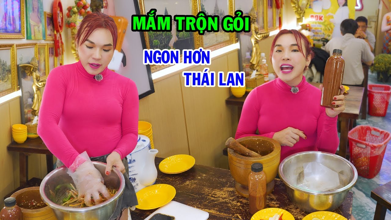 Ty Thy chế tạo ra mắm ruốc mới ngon hơn Thái Lan - Ty Thy Vlog Gỏi đu đủ