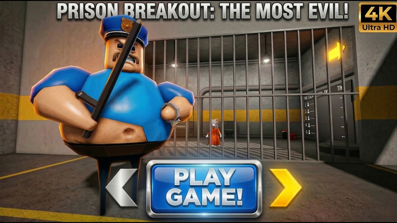 Roblox Prison Breakout &ndash; Escaping the Most Evil Prison Guard | 4K Gameplay Walkthrough