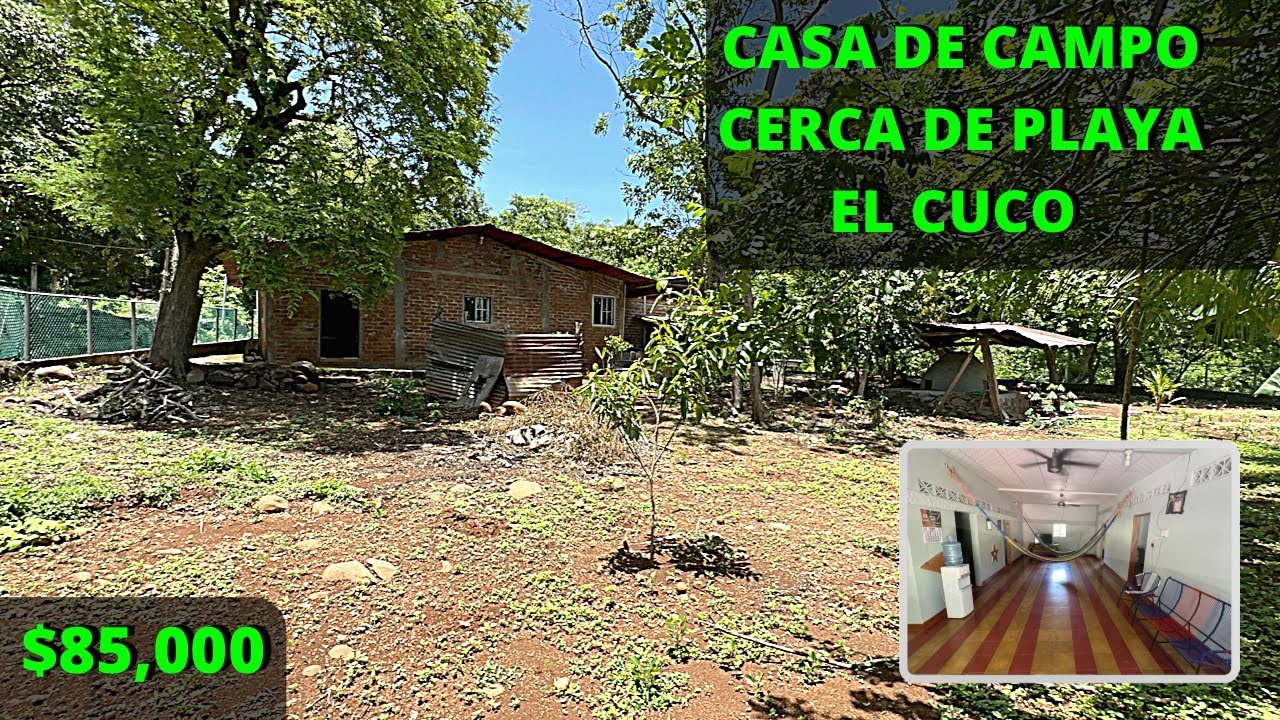 (NO DISPONIBLE) CASA DE CAMPO A 15min DE PLAYA EL CUCO/$85,000/Wsapp: 503 7281 1727 y 503 7903 2250
