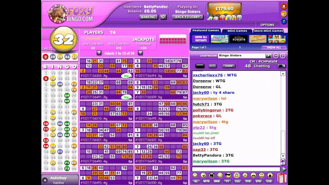 Foxy Bingo - Game In Play