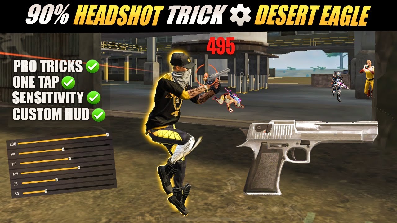 🎯 Desert Eagle Headshot Trick in Free Fire | One Tap Settings & Pro Tips (Hindi) 🔥