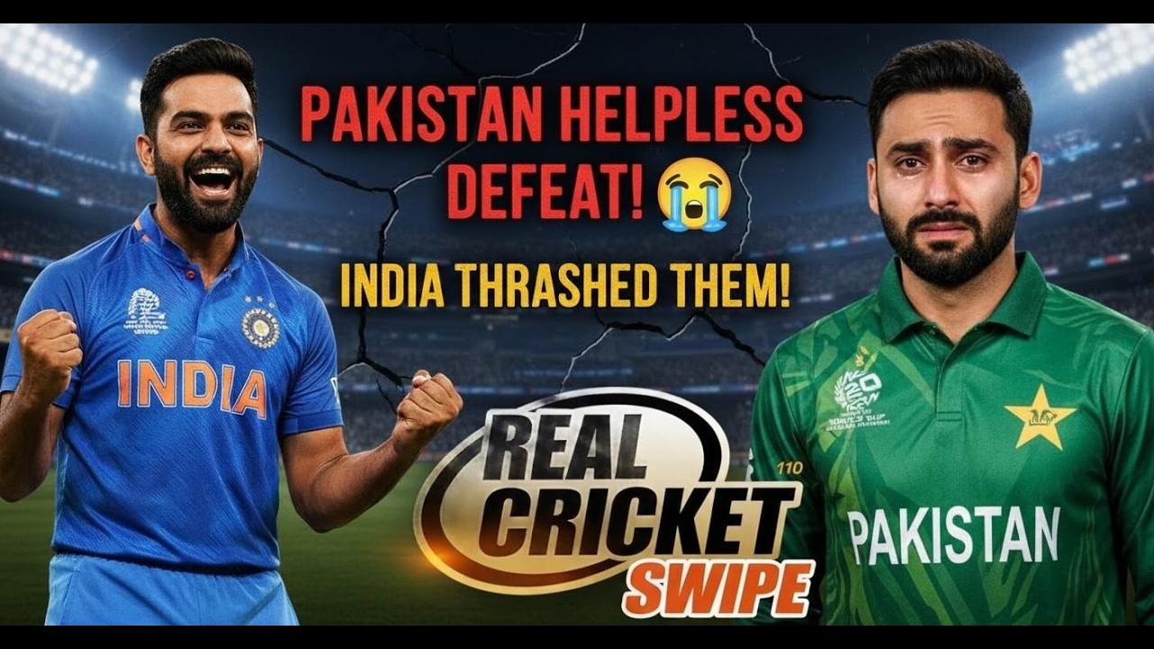 Biggest Humiliation Ever? Pakistan All Out 13 Runs! India Powerplay Madness Real Cricket Swipe