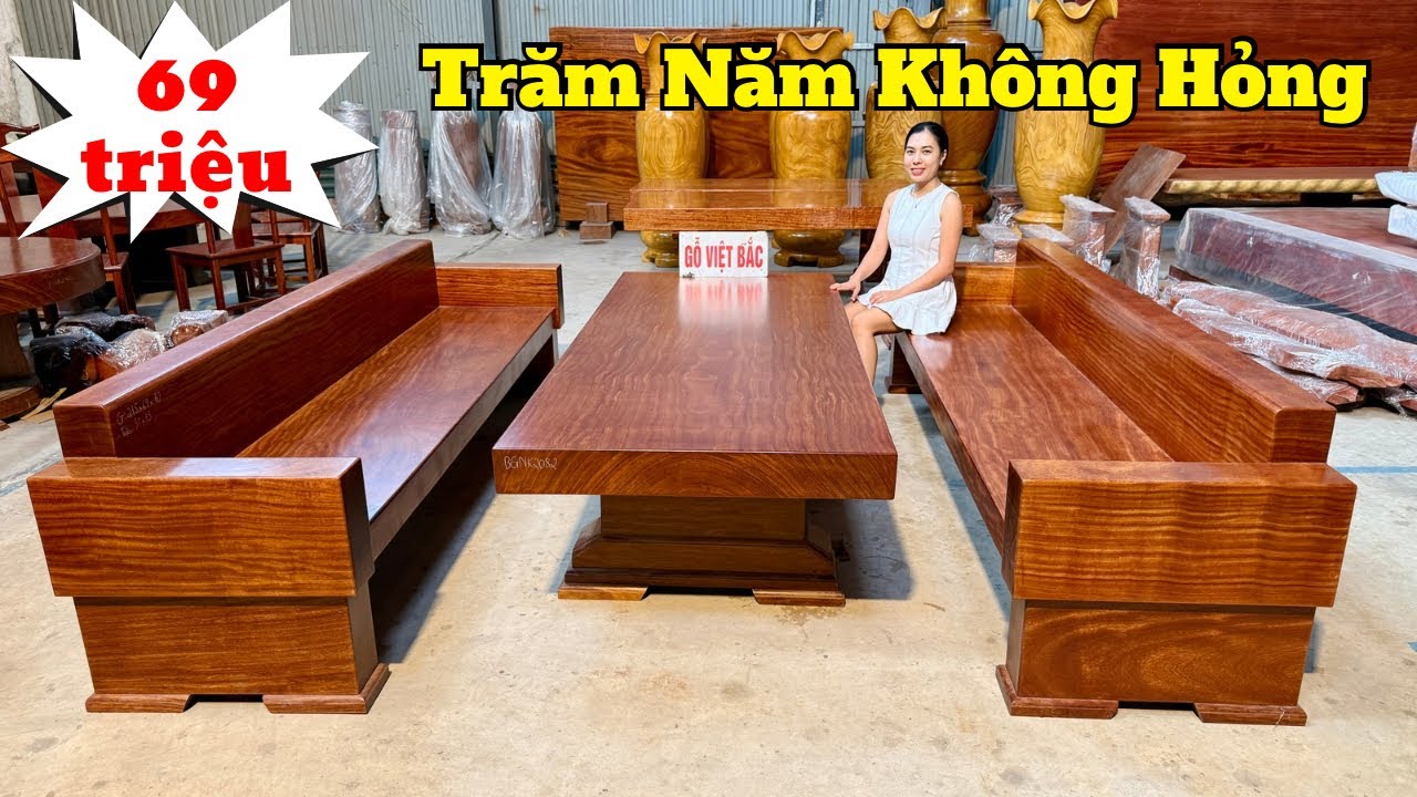 69 Triệu - Sở hữu bộ bàn ghế nguyên khối Trăm Năm Vẫn Giữ Nguyên Giá Trị | BGNK2082
