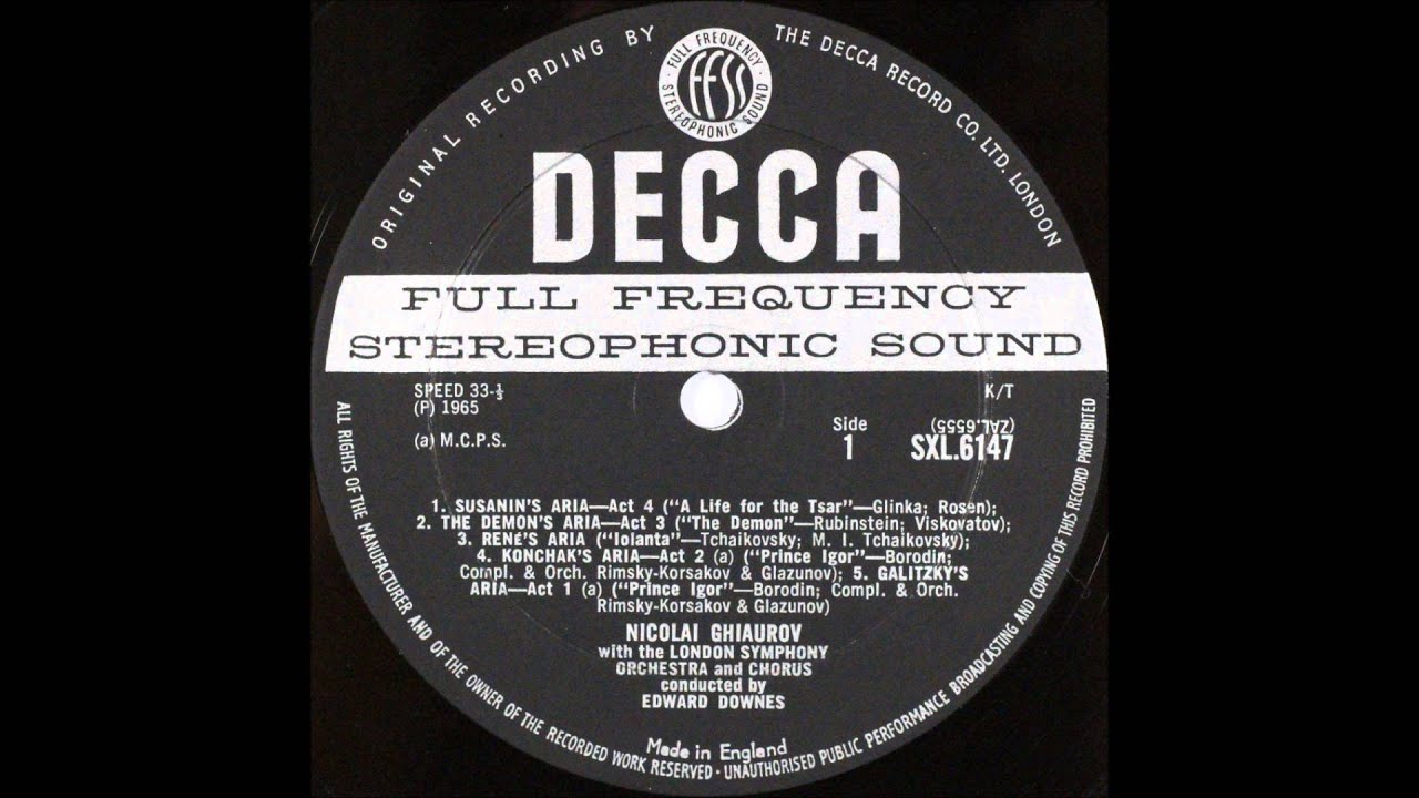 Nicolai Ghiaurov , Russian and French aria's , side 1