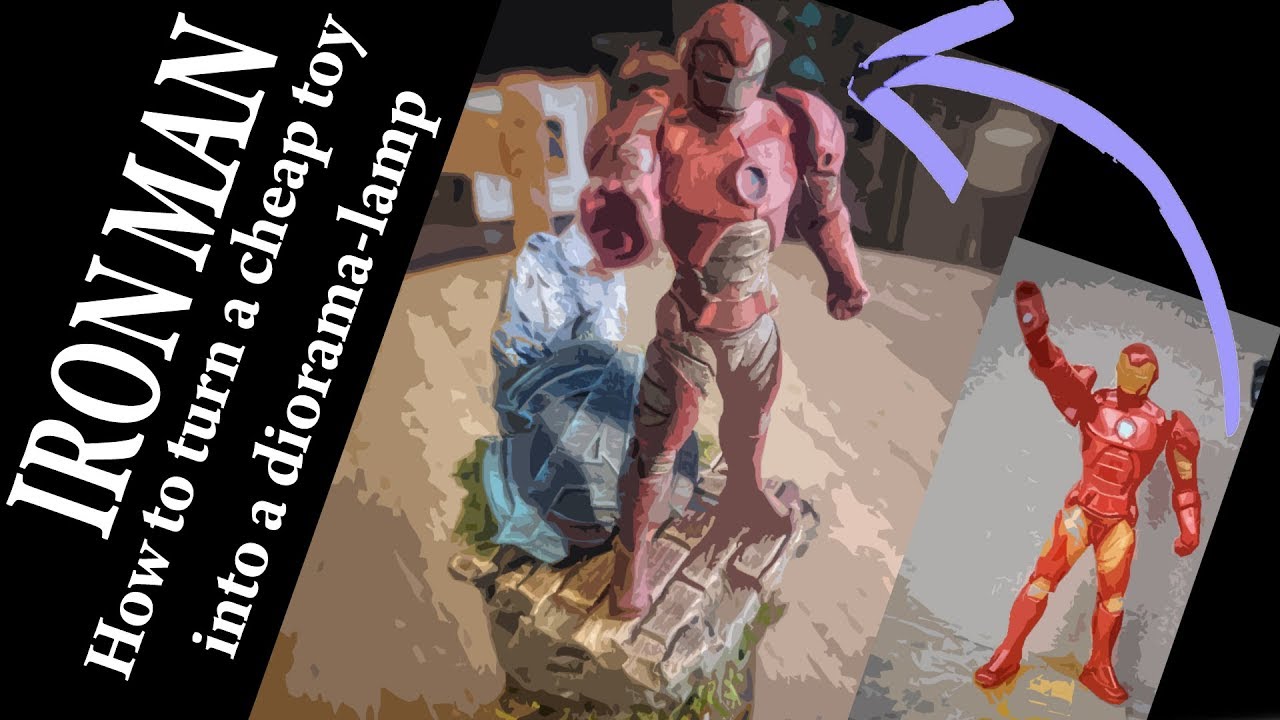 Action Figures & Dioramas: Iron Man. How to turn a cheap toy into a diorama-lamp.