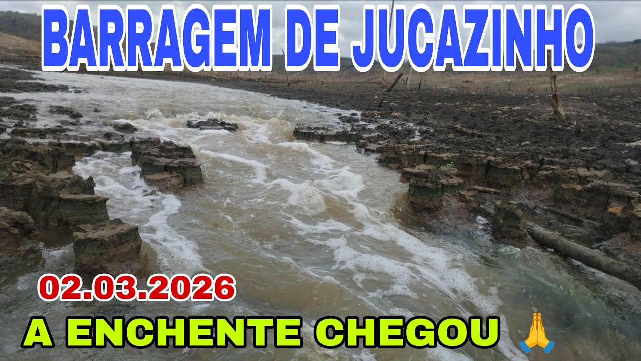 PRIMEIRA ENCHENTE DO ANO NA BARRAGEM DE JUCAZINHO 02.03.2025 