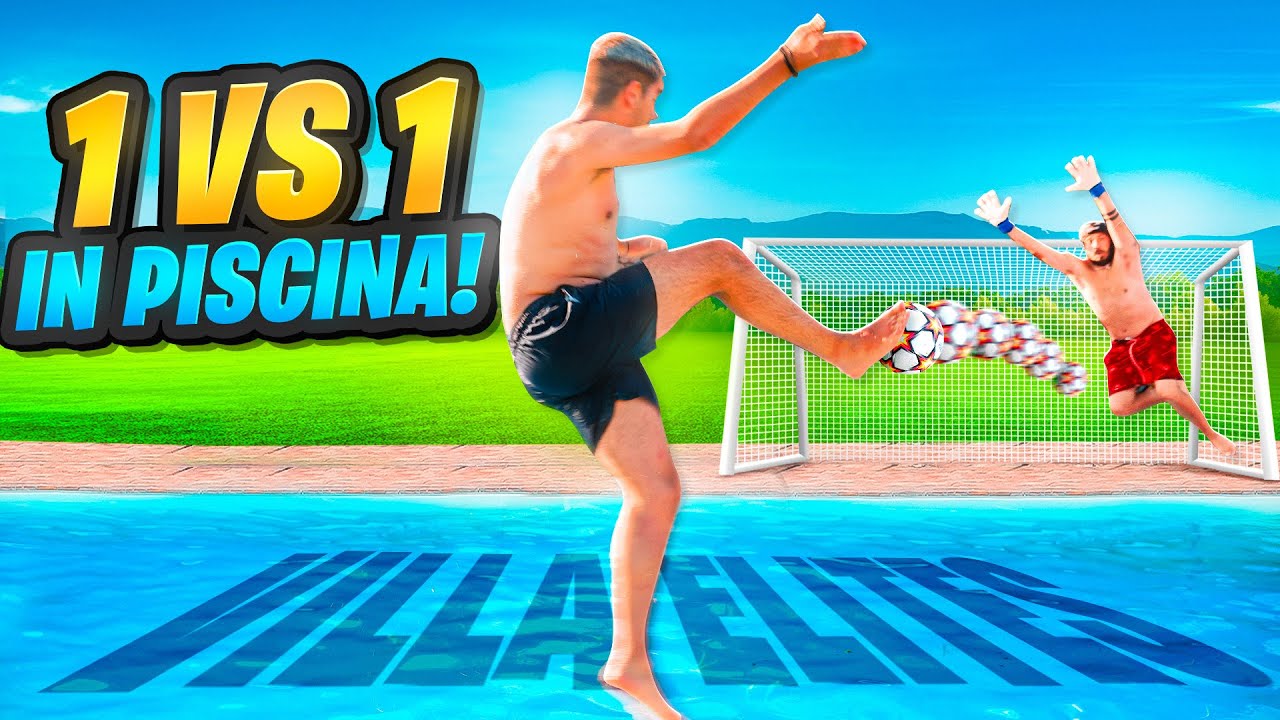 ⚽️ 1 vs 1 in PISCINA in VILLA ELITES! 💦