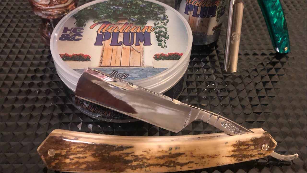 Straight Razor shave with my new Thiers Issard Mammoth ivory scale SR￼