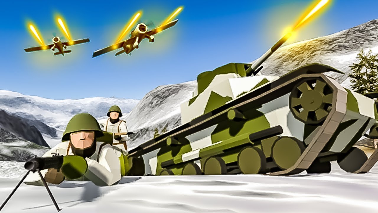 Alternate World War 2 Army Defends a Mountain Pass in Ravenfield!