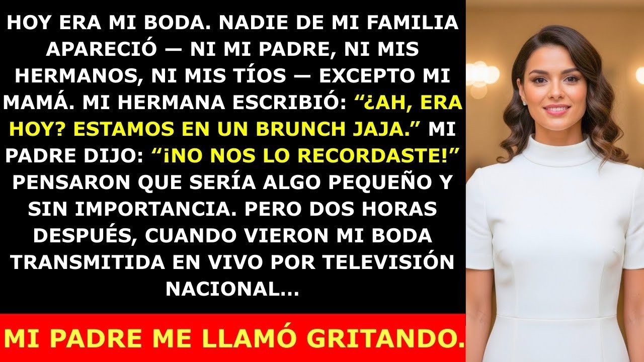 Mi Familia Se Saltó Mi Boda Diciendo “No Era Importante” — Pero Al Verla En TV Quedaron…
