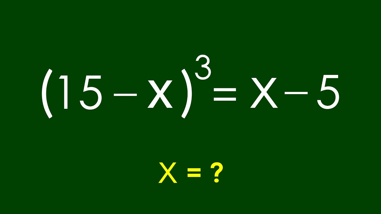 A Nice Algebra Problem | Math Olympiad x = ?