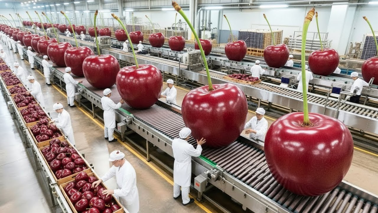 Inside a Modern Cherry Food Factory: From Fresh Fruit to Jam and Sponge Cakes