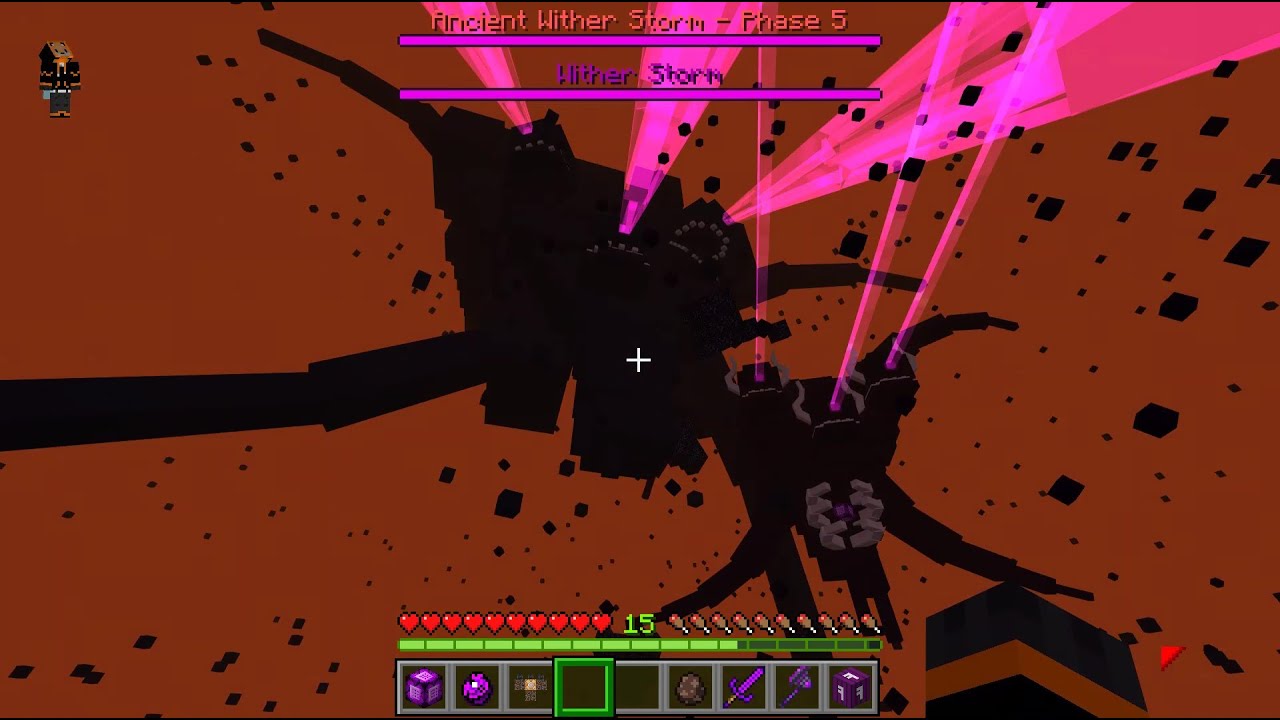 57's Wither Storm VS Ancient Wither Storm[MCPE-MCBE]Wither Storm In Minecraft,EnderFoxBoy MC🦊!!!
