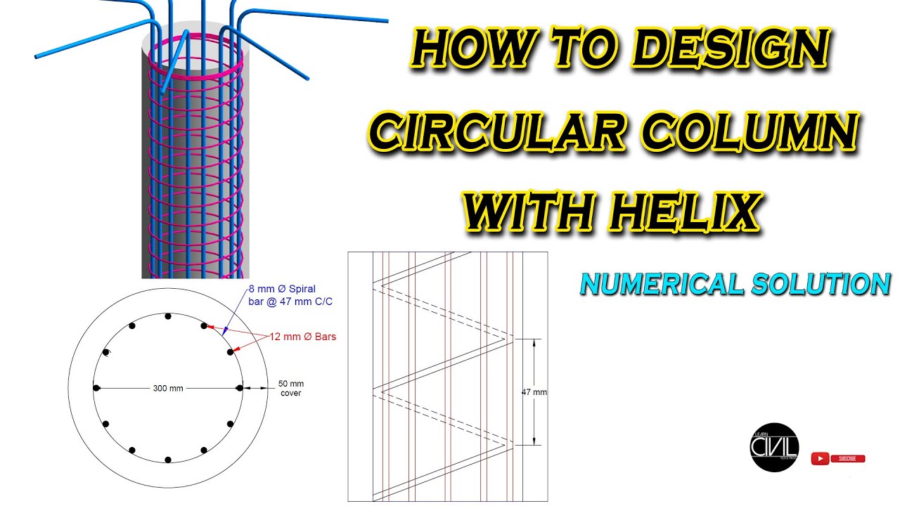 How to Design Circular Column with Helical Reinforcement | Numerical Solution | R.C.C. | [HINDI]