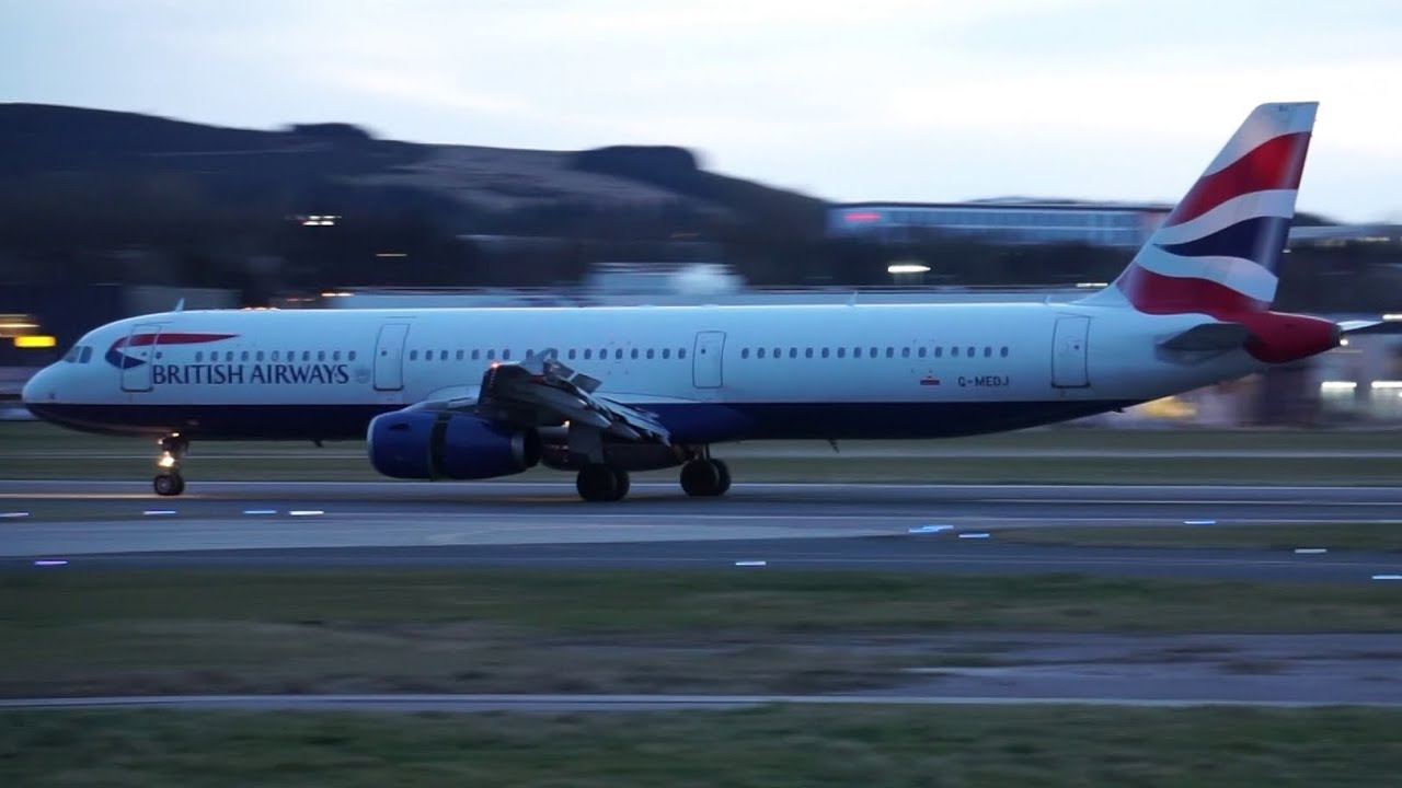 Evening plane spotting at Aberdeen Airport - March 2020