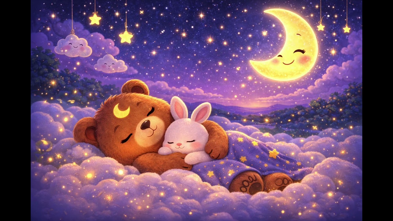 1 Hour Baby Sleep Music 60 mins | Luna the Bear Peaceful Bedtime Lullaby#babysleepmusic