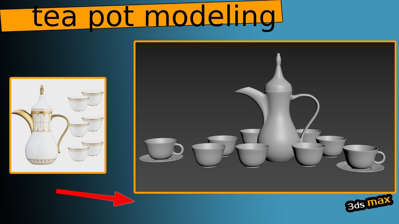 teapot modeling in 3dsmax 2