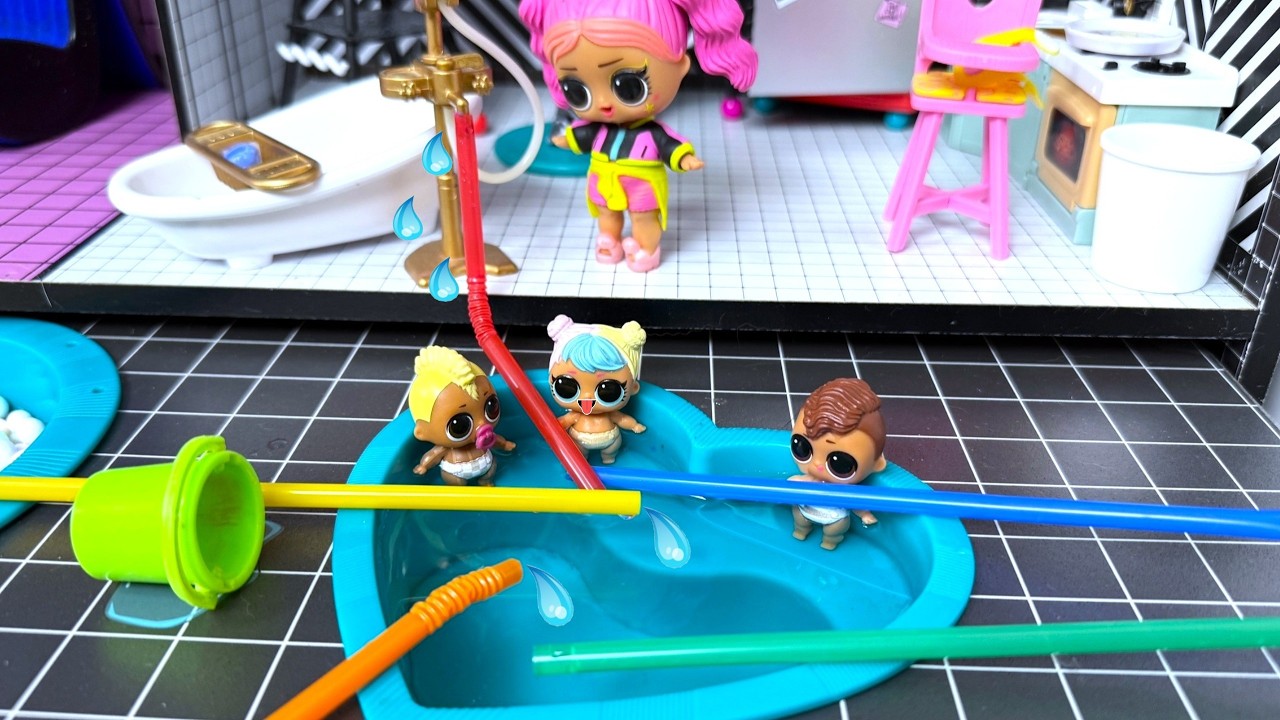 САМИ СДЕЛАЛИ БАССЕЙН💦 куклы #ЛОЛ сюрприз пупсики👶 #игрушки #мультики