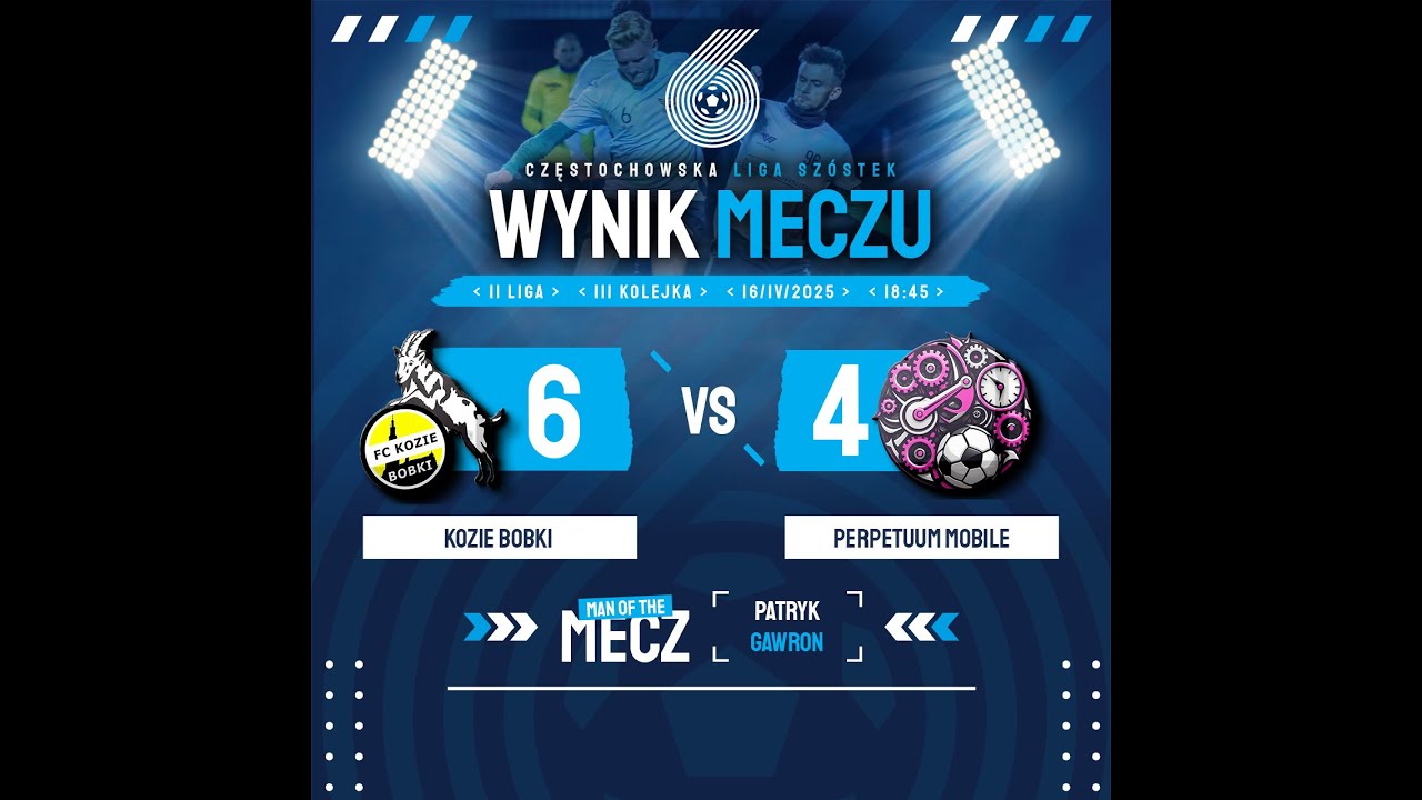 #WIOSNA25 I 3  Kolejka I 2  Liga I Kozie Bobki - Perpetuum Mobile