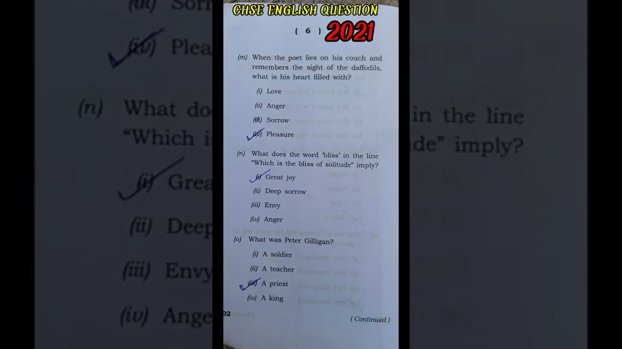 CHSE ENGLISH QUESTION 2021/ARTS/SCIENCE/COMMERCE/CHSE/ODISHA/QUESTION