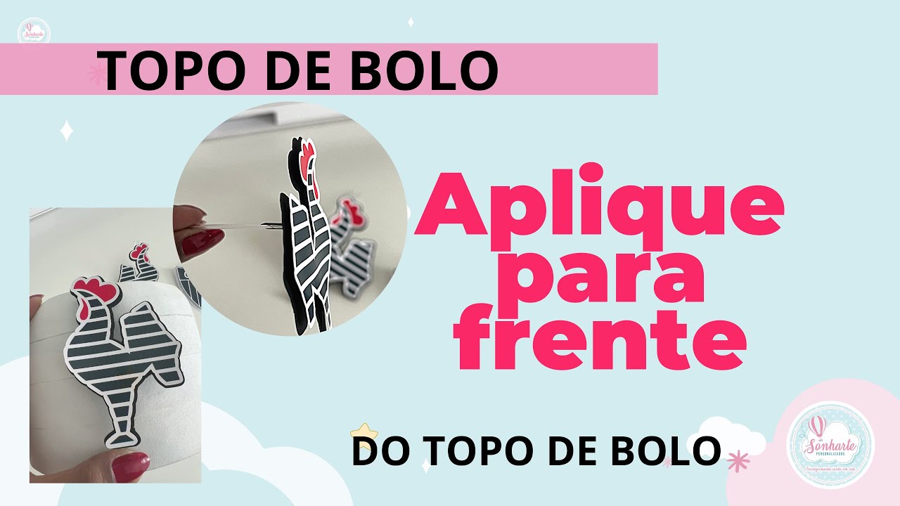 Como fazer a montagem de aplique para frente do bolo na horizontal