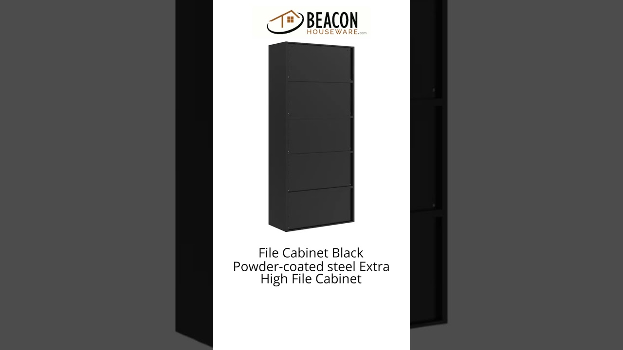 File Cabinet Black Powder-coated steel Extra High File Cabinet