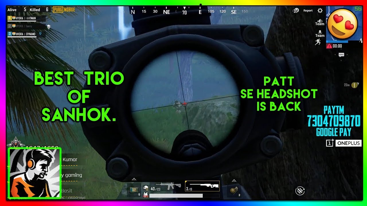 DYNAMO Best TRIO for Sanhok || M24 se Paat se Headshot || Highlight  