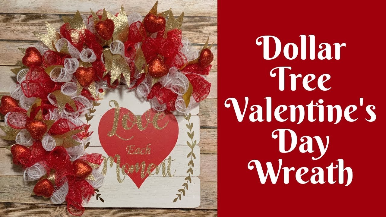Dollar Tree Valentine's Day Crafts: Dollar Tree Valentine's Day Wreath