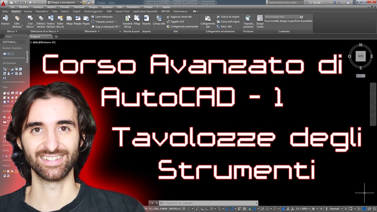 Corso avanzato di AutoCad - 1 - Tavolozze degli Strumenti