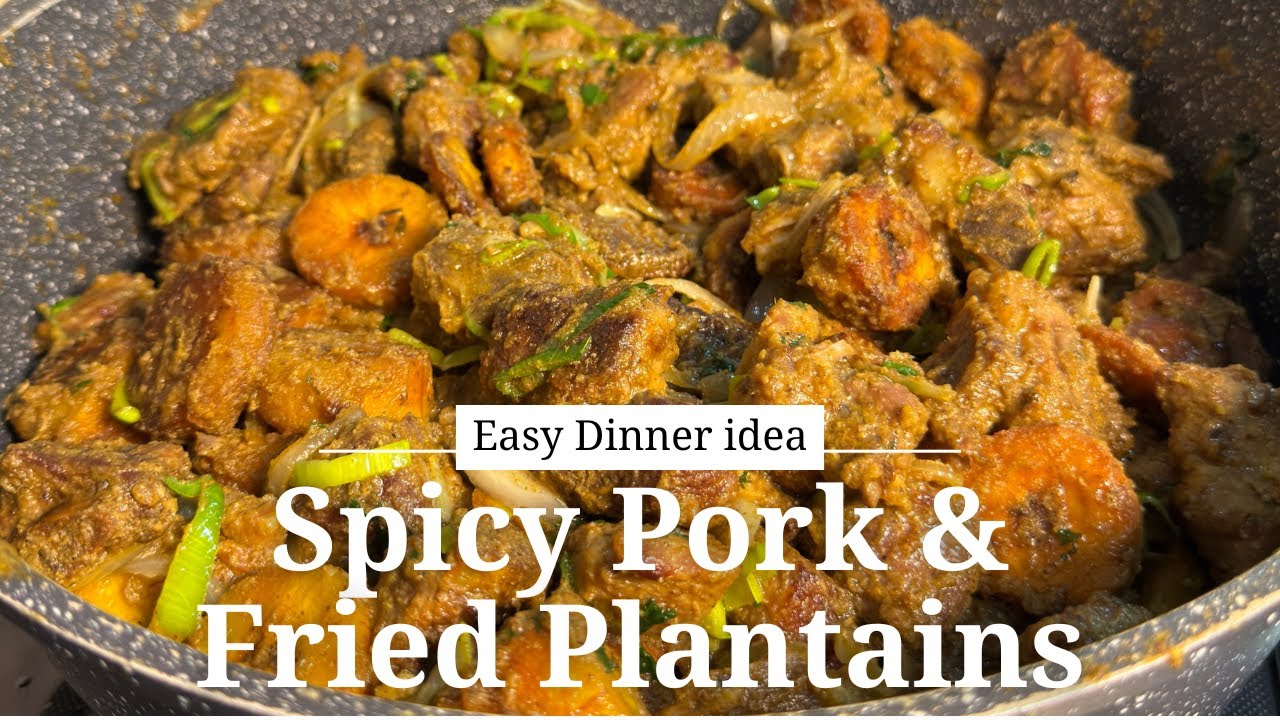 I Didn’t Expect This Spicy Pork & Fried Plantains to Be THIS Good | Cook With Me