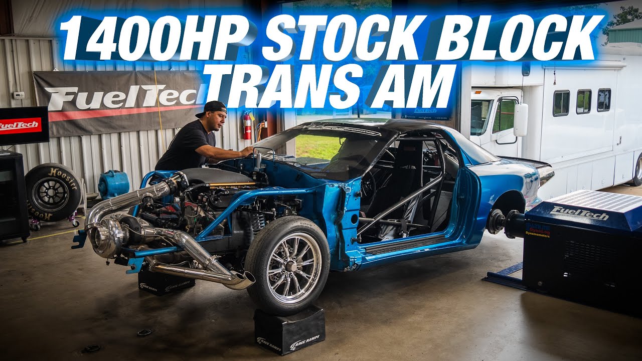 Stock Block Trans AM makes over 1400HP! | Justin Cavazos