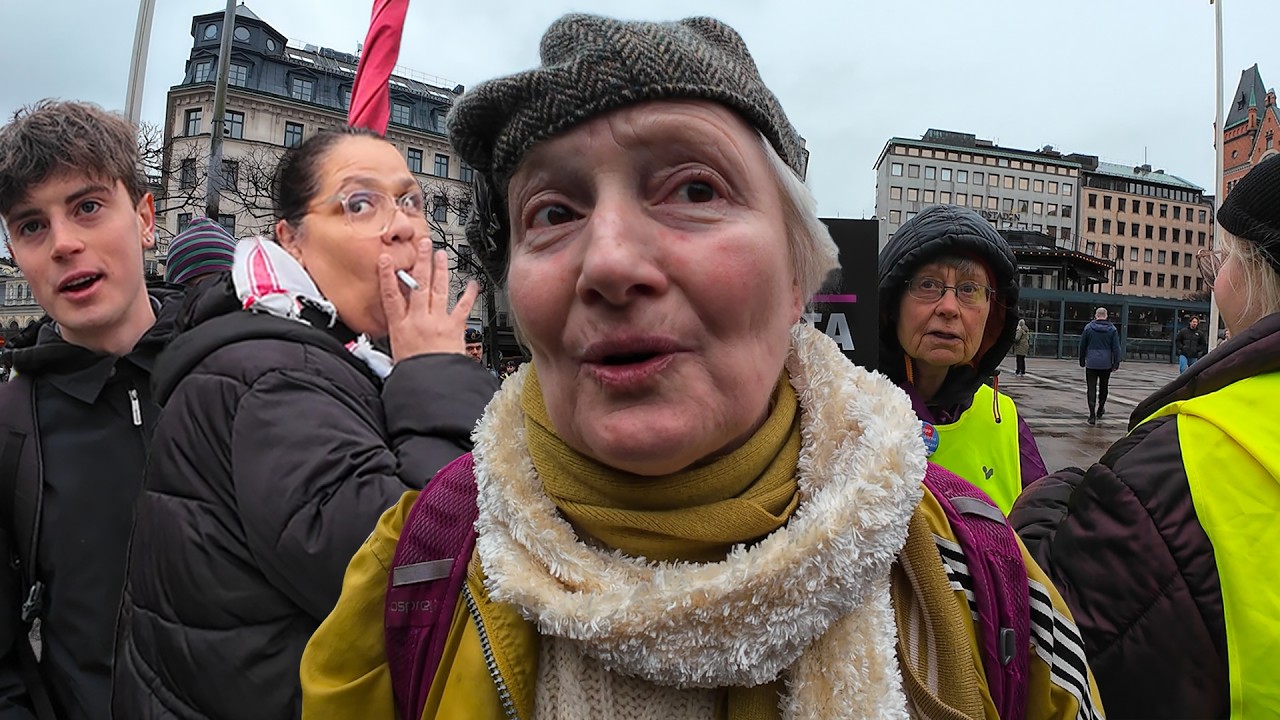 Vägrar svara på frågor! – Massinvandringsdemonstration möter MOTSTÅND