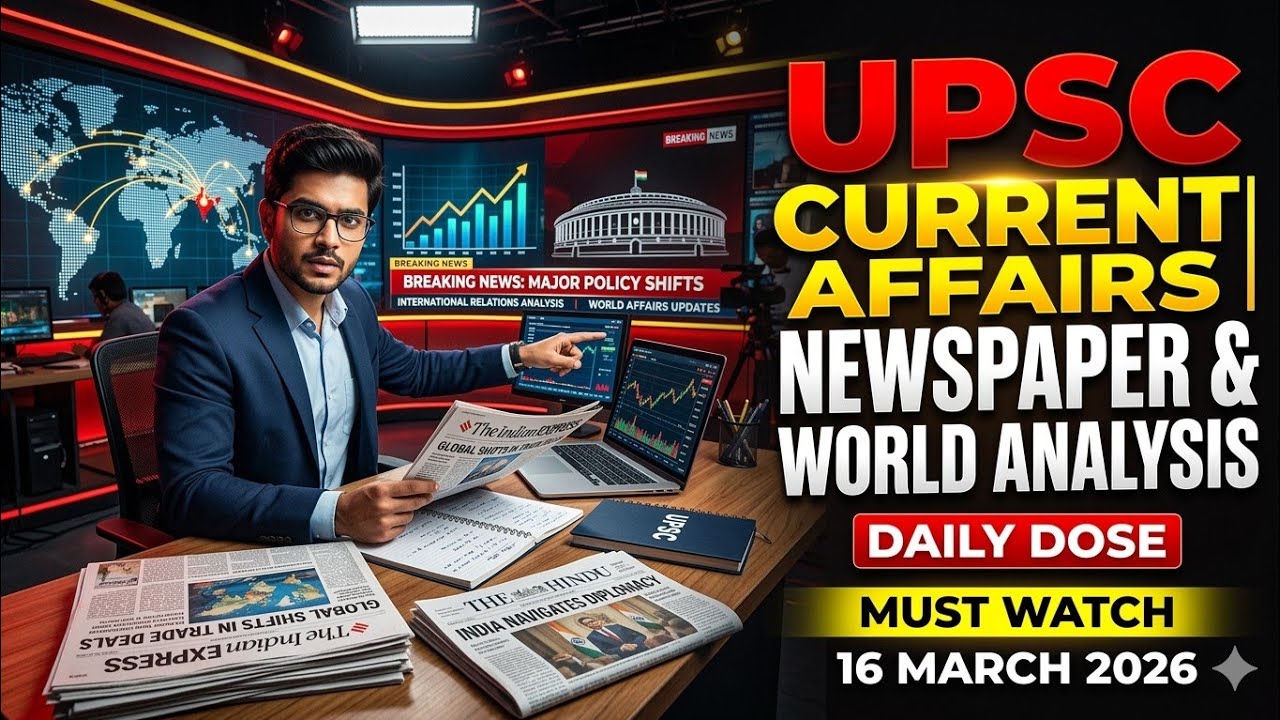 16 March 2026 Current Affairs | Deep Analysis from English News | UPSC & Competitive Exams