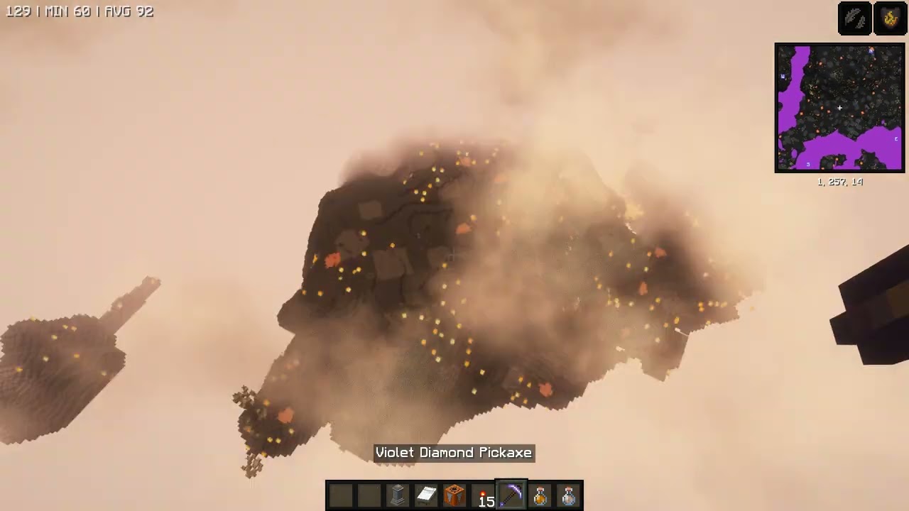 Falling to the center of the Earth in Minecraft. (20+ Dimensions stacked)