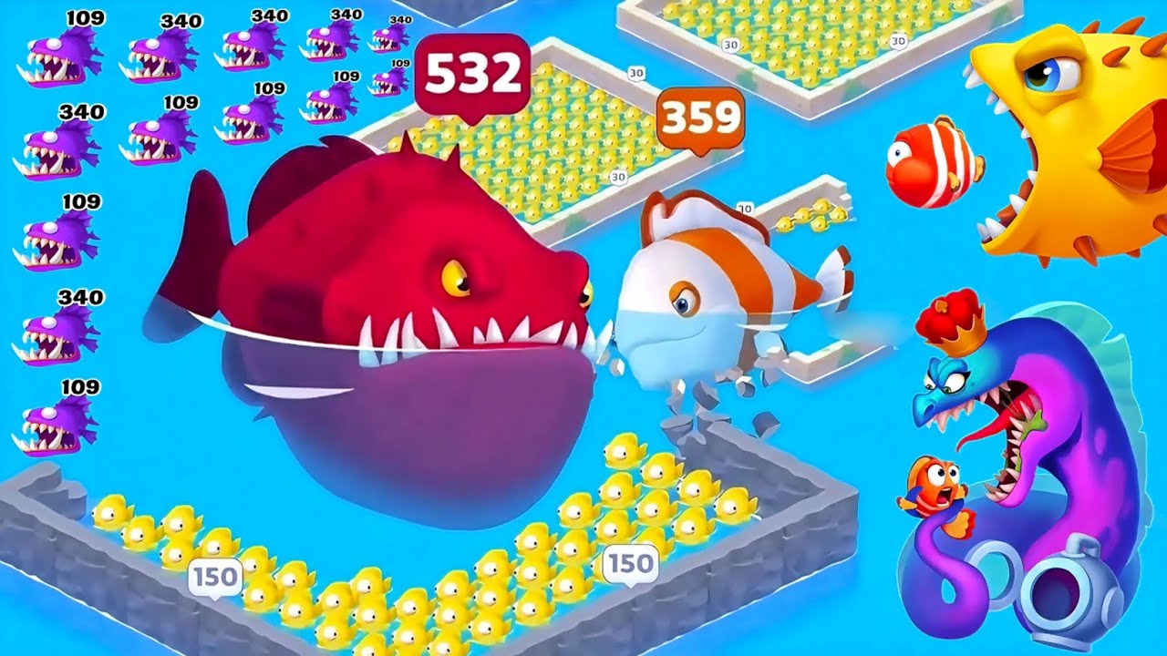 Fishdom 🐟 Monster Fish Attack 😯 Help The Fishdom 🐠 Fishdom Ads Update 329