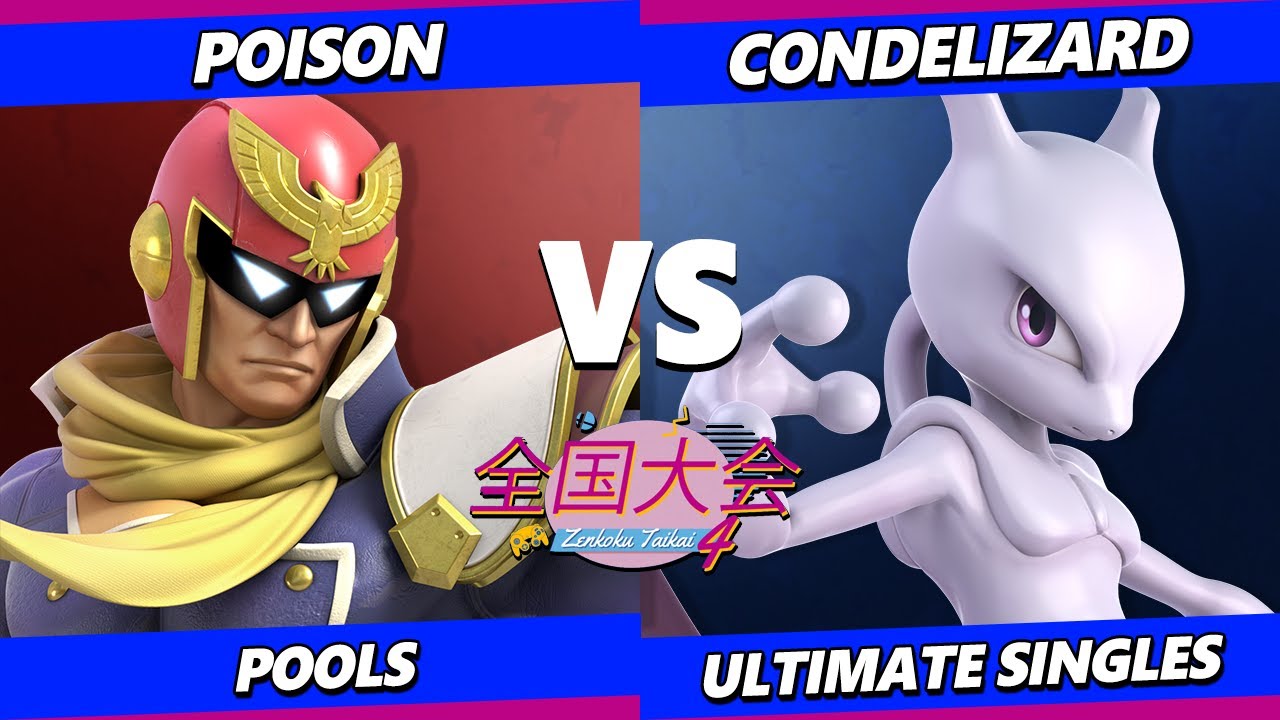 Zenkoku Taikai 4 - Poison (Captain Falcon) Vs. CondeLizard (Mewtwo) Smash Ultimate - SSBU