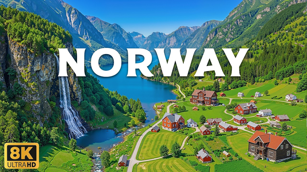 Norway 8K | Majestic Fjords, Snow Capped Peaks & Scenic Villages