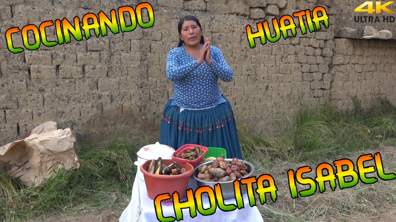 cocinando huatia de pollo a la piedra y tierra | CHOLITA ISABEL