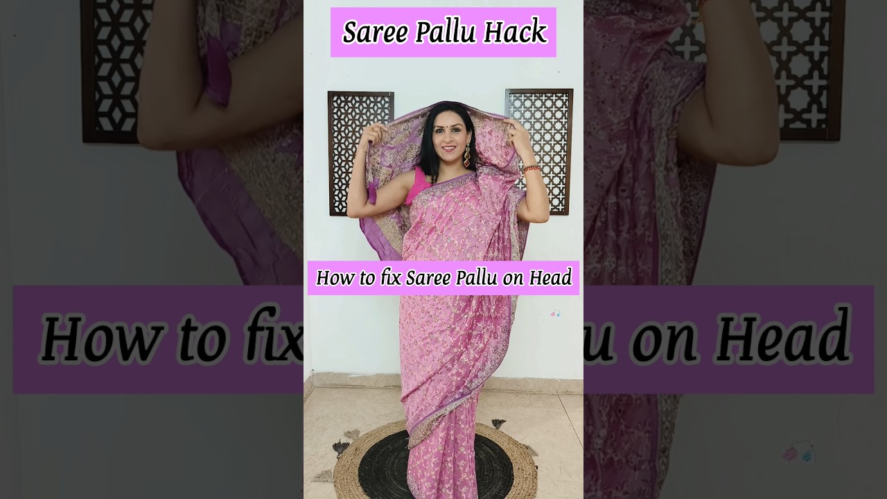 How to fix Saree Pallu on Head ✨